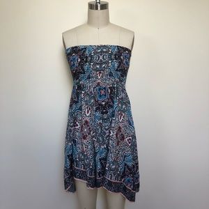 Strapless midi dress